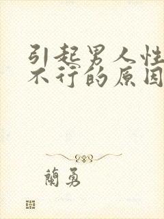 引起男人性功能不行的原因