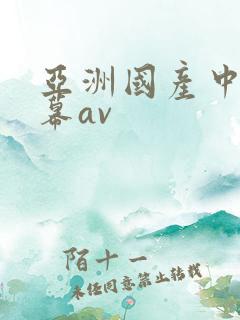 亚洲国产中文字幕av