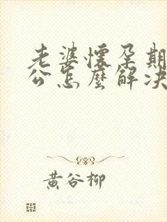 老婆怀孕期间老公怎么解决