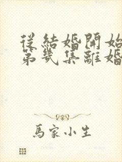 从结婚开始恋爱第几集离婚