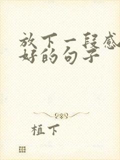 放下一段感情最好的句子