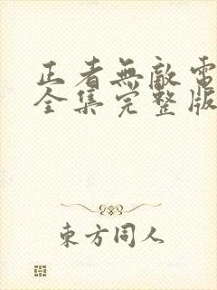 正者无敌电视剧全集完整版免费观看