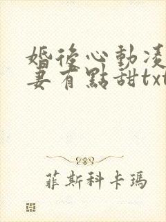 婚后心动凌总追妻有点甜txt免费