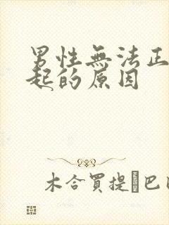 男性无法正常勃起的原因