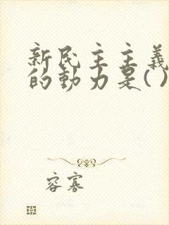 新民主主义革命的动力是( ).