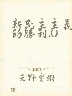 新民主主义革命的胜利,()