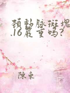 颈动脉斑块厚0.16严重吗?