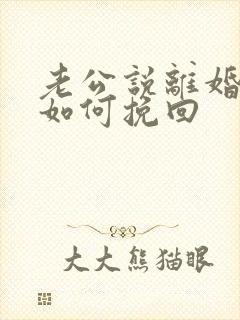 老公说离婚老婆如何挽回