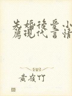 先婚后爱小说推荐现代言情短篇