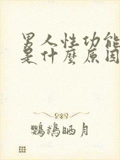 男人性功能衰退是什么原因造成的