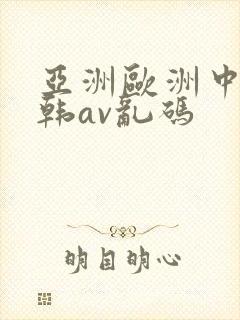 亚洲欧洲中文日韩av乱码