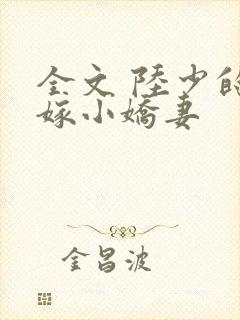 全文 陆少的替嫁小娇妻
