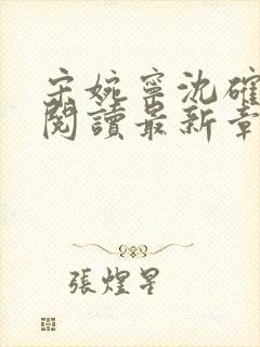 宋婉宁沈确免费阅读最新章节