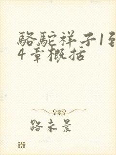 骆驼祥子1到24章概括