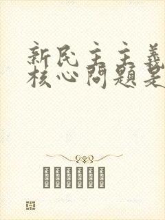 新民主主义革命核心问题是