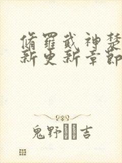 修罗武神楚枫最新更新章节