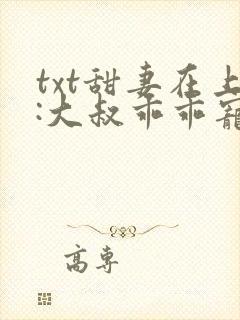 txt甜妻在上:大叔乖乖宠我