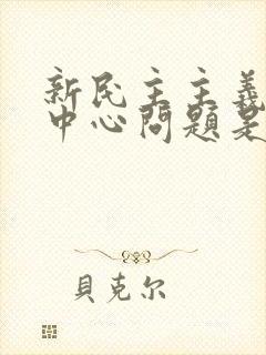 新民主主义革命中心问题是