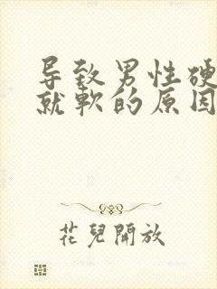 导致男性硬一会就软的原因