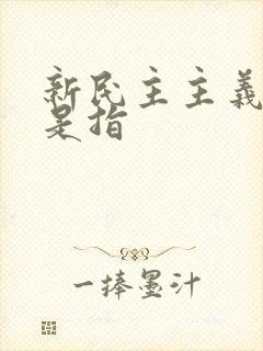 新民主主义革命是指