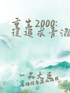 重生2000:从追求青涩校花同桌开始()