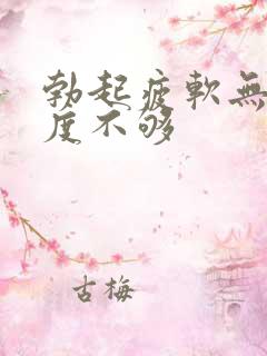 勃起疲软无力硬度不够