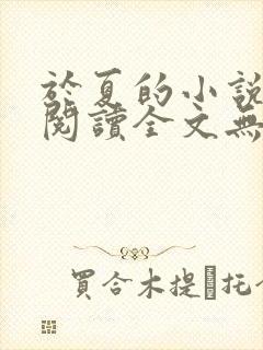 于夏的小说免费阅读全文无弹窗