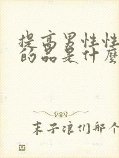 提高男性性功能的品是什么