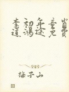 李初年童肖媛正道鸿途免费阅读txt