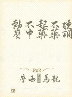 勃不起不硬吃什么中药药调理