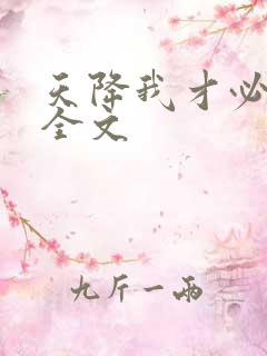 天降我才必有用全文