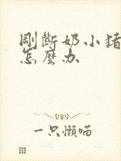 刚断奶小猪拉稀怎么办