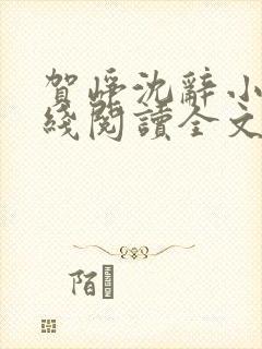 贺峥沈辞小说在线阅读全文无弹窗