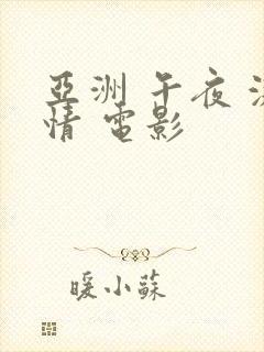 亚洲 午夜 激情 电影