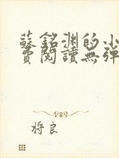 苏铭渊的小说免费阅读无弹窗全文