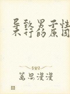 导致男子性功能不行的原因