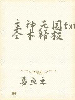 主神元图txt全本精校