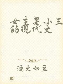 女主是小三上位的现代文