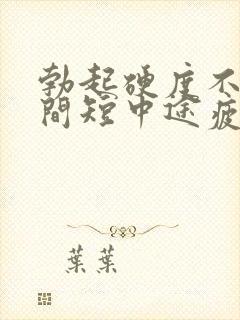 勃起硬度不够时间短中途疲软