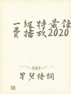 一级特黄录像免费播放2020