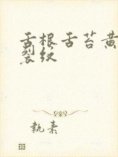 舌根舌苔黄腻有裂纹