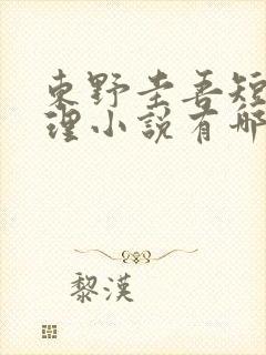 东野圭吾短篇推理小说有哪些