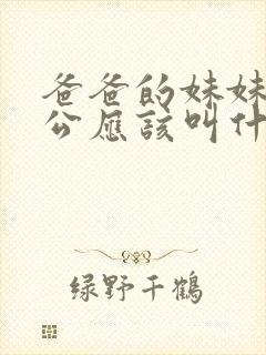 爸爸的妹妹的老公应该叫什么