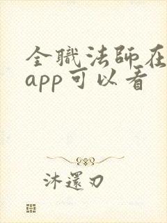 全职法师在哪个app可以看