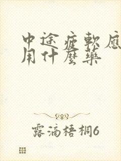 中途疲软应该服用什么药