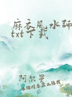 麻衣风水师下载txt下载