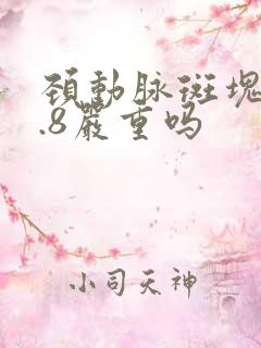 颈动脉斑块厚1.8严重吗