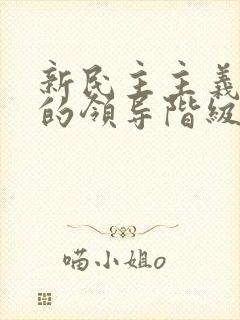 新民主主义革命的领导阶级是