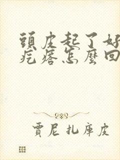 头皮起了好多红疙瘩怎么回事