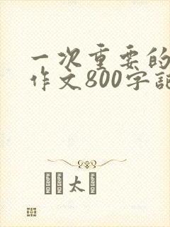 一次重要的选择作文800字记叙文